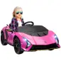 Coche Eléctrico para Niños Lamborghini Autentica con Batería 12V Mando a Distancia Faros Bocina Arranque Suave y Música MP3 Rosa