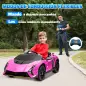 Coche Eléctrico para Niños Lamborghini Autentica con Batería 12V Mando a Distancia Faros Bocina Arranque Suave y Música MP3 Rosa