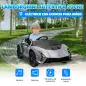 Coche Eléctrico para Niños Lamborghini Autentica con Batería 12V Mando a Distancia Faros Bocina Arranque Suave y Música MP3 Gris
