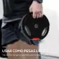 Juego de Discos Pesas de 4 Piezas 2x5 kg 2x2,5 kg con Orificios de 2,5 cm para Entrenamiento Fitness en Hogar Negro