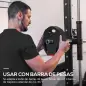 Juego de Discos Pesas de 4 Piezas 2x5 kg 2x2,5 kg con Orificios de 2,5 cm para Entrenamiento Fitness en Hogar Negro