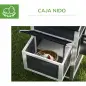 Gallinero de Madera Grande para 3-6 Gallinas con Techo Asfáltico Nido y Bandeja Extraíble 297,5x68x118 cm Blanco y Gris