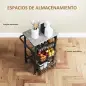 Carrito Verdulero para Cocina con 3 Cestas Deslizables y Marco de Acero 49,5x31x69 cm Gris Claro Carrito Verdulero para Cocina con 3 Cestas Deslizables y Marco de Acero 49,5x31x69 cm Gris Claro