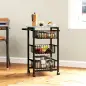 Carrito Verdulero para Cocina con 3 Cestas Deslizables y Marco de Acero 49,5x31x69 cm Gris Claro Carrito Verdulero para Cocina con 3 Cestas Deslizables y Marco de Acero 49,5x31x69 cm Gris Claro