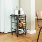Carrito Verdulero para Cocina con 3 Cestas Deslizables y Marco de Acero 49,5x31x69 cm Gris Claro Carrito Verdulero para Cocina con 3 Cestas Deslizables y Marco de Acero 49,5x31x69 cm Gris Claro