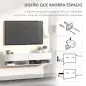 Mueble de TV para Salón de Pared con 2 Compartimentos y 2 Armarios con Puertas Abatibles para Televisión de 60 Pulgadas