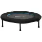 Trampolín de Fitness Ø102 cm Cama Elástica Plegable con Marco de Acero Antideslizantes Carga 100 kg Azul