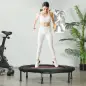 Trampolín de Fitness Ø102 cm Cama Elástica Plegable con Marco de Acero Antideslizantes Carga 100 kg Rojo