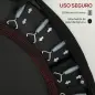 Trampolín de Fitness Ø102 cm Cama Elástica Plegable con Marco de Acero Antideslizantes Carga 100 kg Rojo