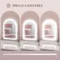 Espejo de Maquillaje con Luz LED Iluminación Ajustable Rotación Regulable de 360° y Control Táctil 33x12x44,5 cm Blanco