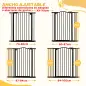 Puerta para Perros con Ancho Ajustable 76-104 cm Barrera de Seguridad para Perros con 2 Extensiones Negro