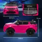 Coche Eléctrico para Niños con Licencia Land Rover Discovery Sport con Batería 12V Mando a Distancia Faros y Música Rosa