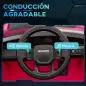 Coche Eléctrico para Niños con Licencia Land Rover Discovery Sport con Batería 12V Mando a Distancia Faros y Música Rosa