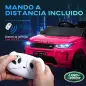 Coche Eléctrico para Niños con Licencia Land Rover Discovery Sport con Batería 12V Mando a Distancia Faros y Música Rosa
