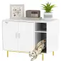 Mueble Arenero Caja de Arena para Gatos con Almohadilla para Rascar y Compartimento de Almacenaje 80x50x61 cm Blanco