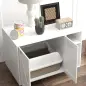 Mueble Arenero Caja de Arena para Gatos con Almohadilla para Rascar y Compartimento de Almacenaje 80x50x61 cm Blanco