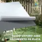 Gallinero Metálico de Exterior de 3x2m con Percha Multiusos Comedero Colgante Tipo Brocheta y Lona Protectora Resistente