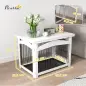 Jaula para Perros Medianos 3 en 1 con Puerta Tapa Superior Desmontable y Bandeja Extraíble 82,5x57,5x59,5 cm Blanco