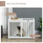 Jaula para Perros Medianos con 2 Puertas con Pestillo Estructura de Acero Inoxidable 80x50x56,5 cm Blanco