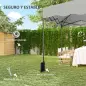 Carpa Plegable 3x3m con Protección UV Altura Ajustable y Bolsa con Ruedas para 6-9 Personas Blanco