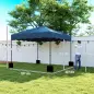Carpa Plegable 3x3m con Protección UV Altura Ajustable y Bolsa con Ruedas para 6-9 Personas Azul Oscuro