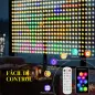Cortina de Luces LED 3x3m Inteligente con Sincronización Musical Control Remoto y App Efectos y Colores Personalizables