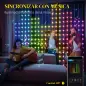 Cortina de Luces LED 3x3m Inteligente con Sincronización Musical Control Remoto y App Efectos y Colores Personalizables