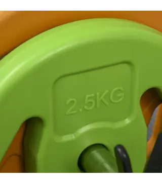 Barra de Pesas con 6 Discos de Pesos 1,5kg 2,5kg 5 kg para Entrenamiento Fuerza y Brazos 130x28x28 cm Multicolor