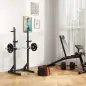 Juego de Discos Pesas de 4 Piezas 2x10 kg 2x5 kg con Orificios de 2,5 cm para Entrenamiento Fitness en Hogar Negro