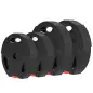 Juego de Discos Pesas de 4 Piezas 2x10 kg 2x5 kg con Orificios de 2,5 cm para Entrenamiento Fitness en Hogar Negro