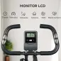 Bicicleta Estática Plegable Silenciosa con Resistencia Magnética Monitor LCD y Bandas para Brazos 43x97x109 cm Negro