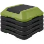 Step para Fitness Stepper Antideslizante con Altura Ajustable de 10/15/20/25/30 cm Carga 150 kg Verde