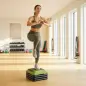 Step para Fitness Stepper Antideslizante con Altura Ajustable de 10/15/20/25/30 cm Carga 150 kg Verde