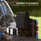 Carrito de Jardín Plegable con Ruedas Grandes Todo Terreno y Mango Ajustable Carga 100 kg para Campaña Compra Negro