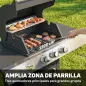Barbacoa de Gas con 3 Quemadores 8,1 kW Termómetro Parrillas Mesas Laterales Armario y Ruedas 109x50x109 cm Negro