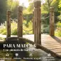 Puente de Jardín de Madera 1,51 m Puente Decorativo para Estanques Rústico con Barandillas de Seguridad Carbonizado