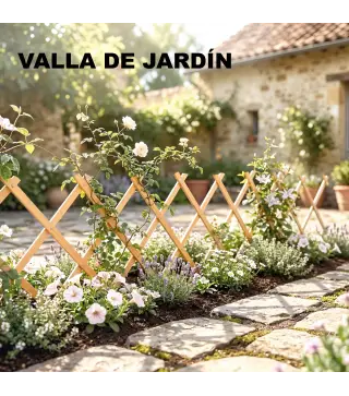 Enrejado de Jardín de Madera Extensible Soporte para Plantas Trepadoras Rosas y Parra 180x60 cm Marrón Claro