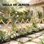 Enrejado de Jardín de Madera Extensible Soporte para Plantas Trepadoras Rosas y Parra 180x60 cm Marrón Claro