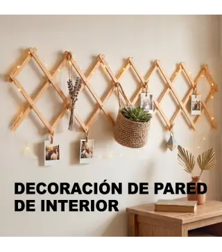 Enrejado de Jardín de Madera Extensible Soporte para Plantas Trepadoras Rosas y Parra 180x60 cm Marrón Claro