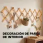 Enrejado de Jardín de Madera Extensible Soporte para Plantas Trepadoras Rosas y Parra 180x60 cm Marrón Claro