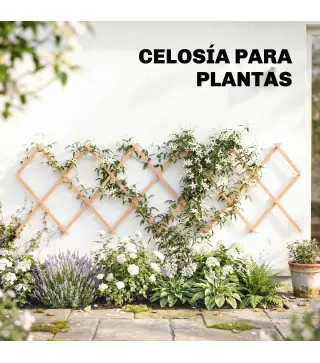 Enrejado de Jardín de Madera Extensible Soporte para Plantas Trepadoras Rosas y Parra 180x60 cm Marrón Claro