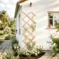 Enrejado de Jardín de Madera Extensible Soporte para Plantas Trepadoras Rosas y Parra 180x60 cm Marrón Claro