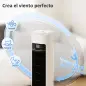 Climatizador Evaporativo 3 en 1 con Depósito de 3 L Oscilación 48° 3 Velocidades 3 Modos Temporizador 12h Blanco