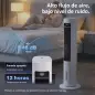 Climatizador Evaporativo 3 en 1 con Depósito de 3 L Oscilación 48° 3 Velocidades 3 Modos Temporizador 12h Blanco