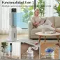 Climatizador Evaporativo de Torre 3 en 1 con Depósito de 9 L Oscilación 48° 3 Velocidades 3 Modos Temporizador Blanco