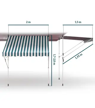 Toldo Manual Retráctil