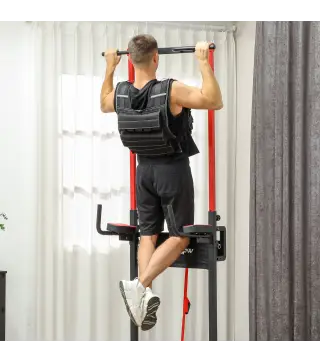 Chaleco de Lastre Ajustable 15 kg con 15 Paquetes de Peso Banda Reflectante para Entrenamiento Fuerza Jogging Negro