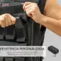 Chaleco de Lastre Ajustable 15 kg con 15 Paquetes de Peso Banda Reflectante para Entrenamiento Fuerza Jogging Negro