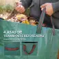 Set de 3 Bolsas de Basura de Jardín 272L con Asas Reforzadas y Aros Flexibles Plegables y Reutilizables