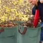 Set de 3 Bolsas de Basura de Jardín 272L con Asas Reforzadas y Aros Flexibles Plegables y Reutilizables